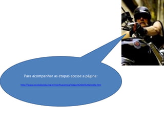 Para acompanhar as etapas acesse a página:

http://www.escoladavida.eng.br/mecfluquimica/Etapas%20do%20projeto.htm
 