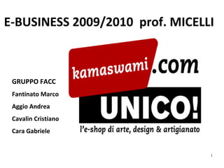 E-BUSINESS 2009/2010  prof. MICELLI ,[object Object],[object Object],[object Object],[object Object],[object Object]