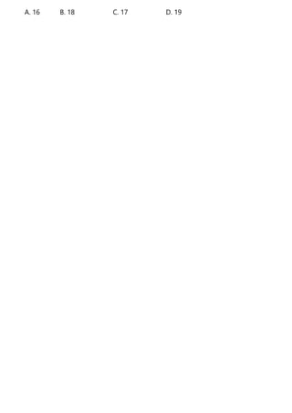A. 16 B. 18 C. 17 D. 19
 