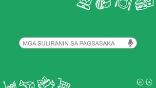 MGA SULIRANIN SA PAGSASAKA
 