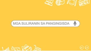 MGA SULIRANIN SA PANGINGISDA
 