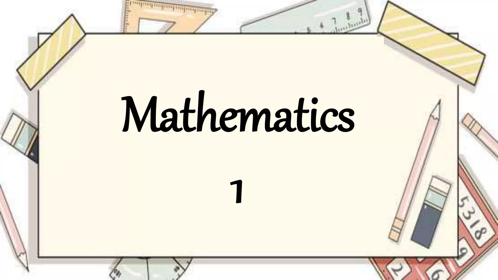 Mathematics
1