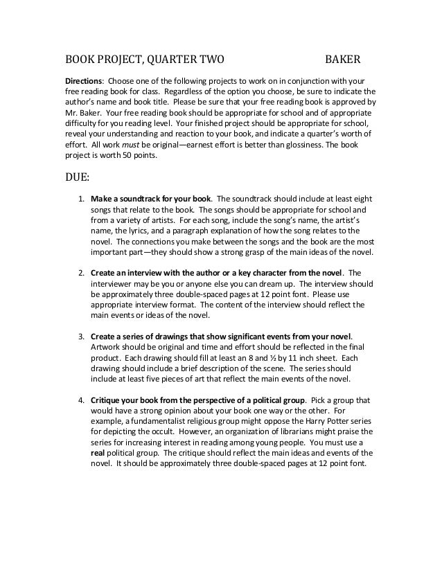 Quarter 2 Book Project Quarter 2 Book Project