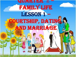 QUARTER 2 –
Family life
Lesson 1 –
Courtship, Dating,
and Marriage
 