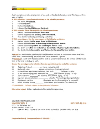 Quarter 2 grammar bank for grade 7 english | ODT