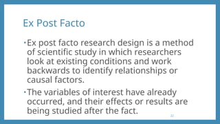 Ex Post Facto Design Example Quarter 2 Lesson 1 - Quantitative Research Design.pptx