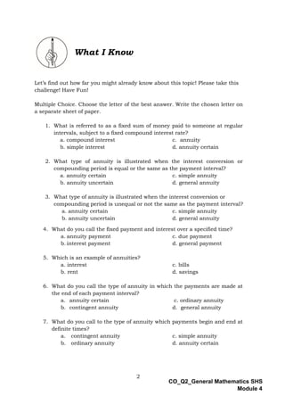 QUARTER2 MATH4.pdf MODULE 4 GENERAL ANNUITIES | PDF