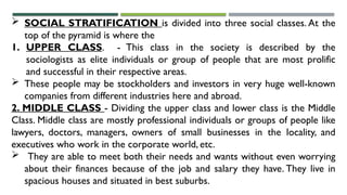 Stratification Middle Class Understanding Culture, Society and Politics - Lesson about the Concepts ...