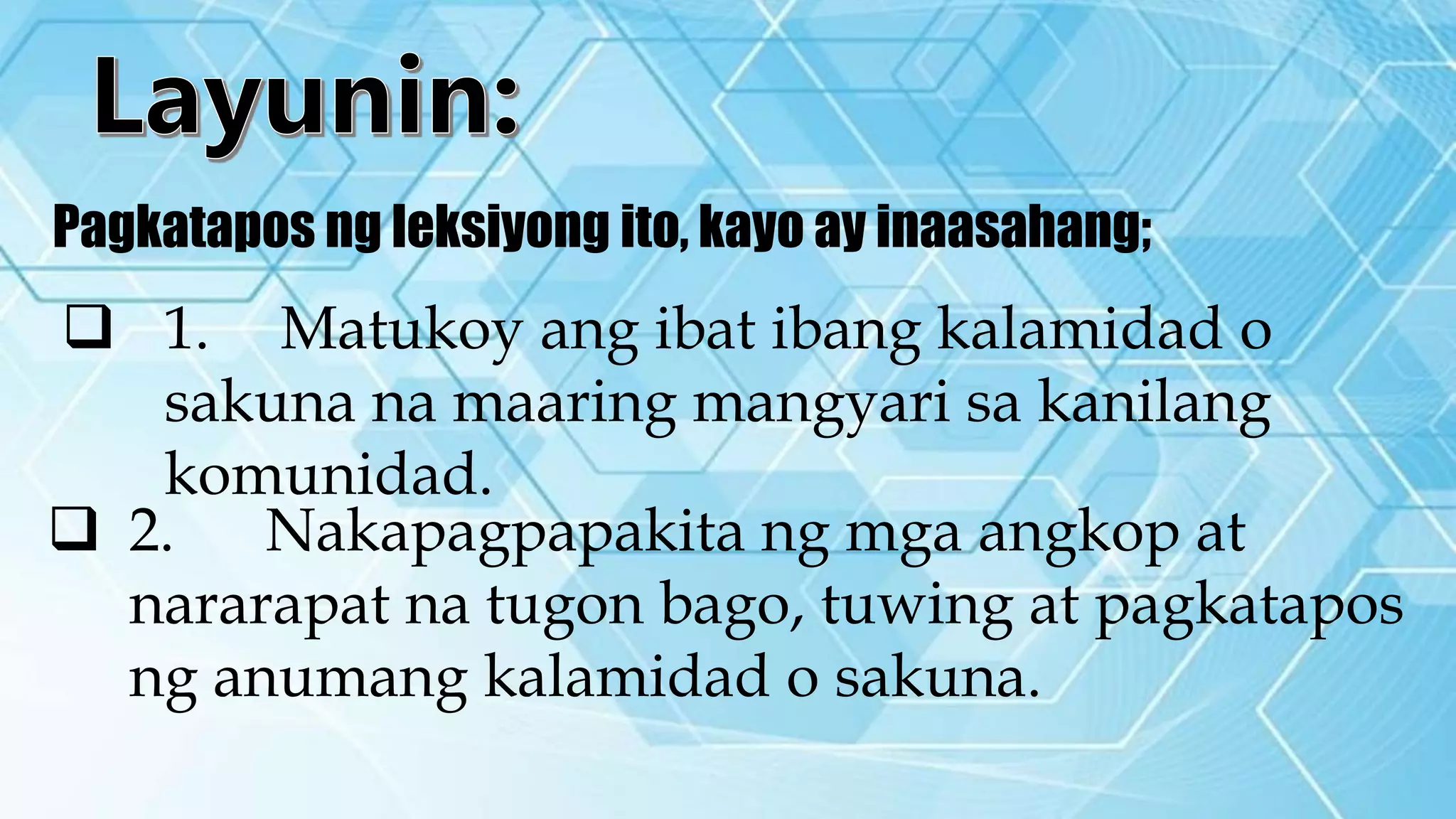 Mga kalamidad | PPTX