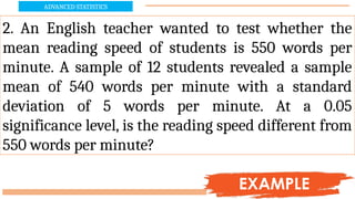 Advanced Statistics Example Quarter 3 Week 1_Advanced Statistics.pptx