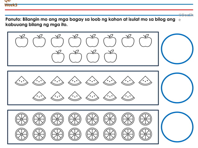 NUMERACY WORKSHEETS for kindergarten Matatag | PPTX