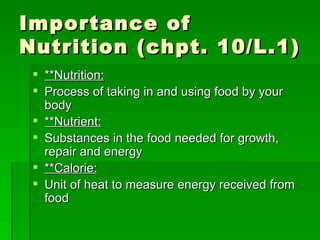 Unit 3 Nutrition and Physical Activity (NPA) | PPT