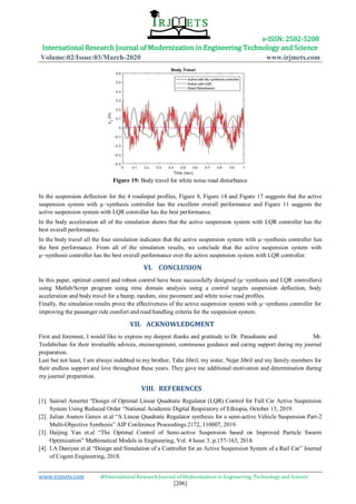 Quarter car active suspension systemdesign using optimal and robust ...