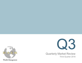 Q3Quarterly Market Review
Third Quarter 2018
 