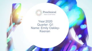 Year:2020
Quarter: Q1
Name: Emily Oakley-
Keenan
 