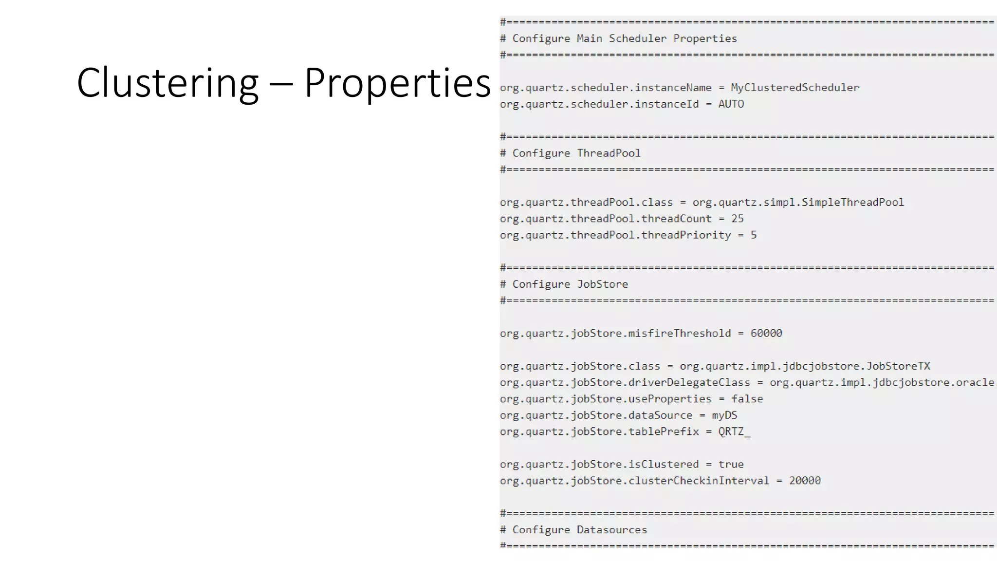 Clustering – Properties
 