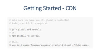 Getting Started - CDN
 