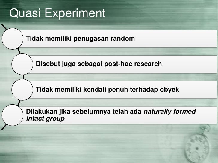 Quasi experiment