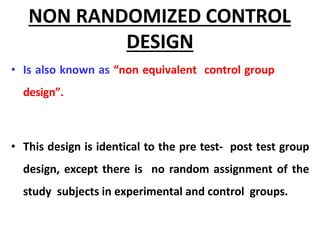 Quasi experimental design (1) | PPTX