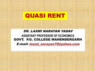 Quasi rent | PPTX