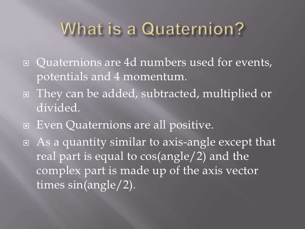 Quaternion notations