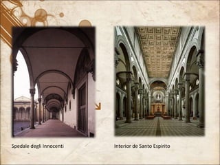 Interior de Santo Espirito Spedale degli Innocenti 