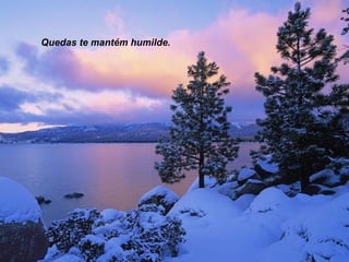 Quedas te mantém humilde. 