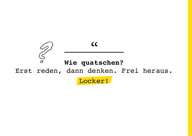 quatschen.de Gestalten mit Worten