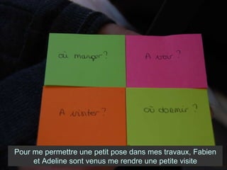 Pour me permettre une petit pose dans mes travaux, Fabien et Adeline sont venus me rendre une petite visite 