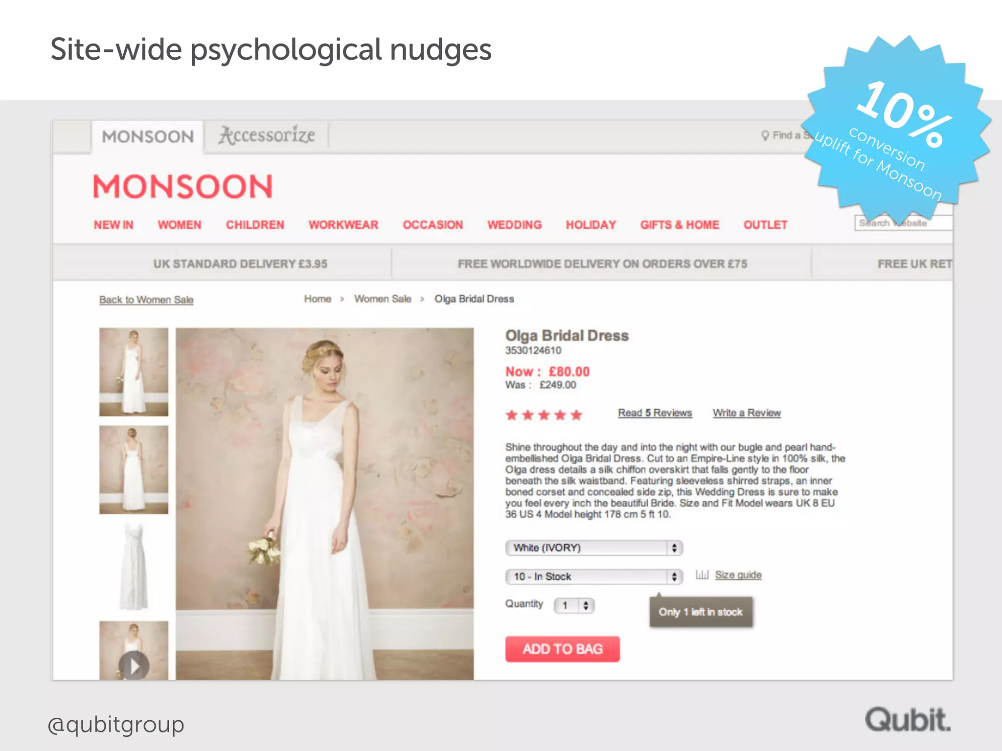 Site-wide psychological nudges 
@qubitgroup 
 