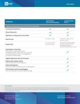 Qubole Pipeline Services - A Complete Stream Processing Service - Data ...