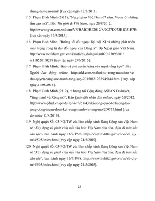 nhung-tam-cao-moi/ [truy cập ngày 12/3/2015].
115. Phạm Bình Minh (2012), "Ngoại giao Việt Nam 67 năm: Vươn tới những
tầm ...