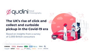 A survey ran by leading global retail tech company.
The UK’s rise of click and
collect and curbside
pickup in the Covid-19 era
Based on insights from a survey
of 2,000 British consumers
 