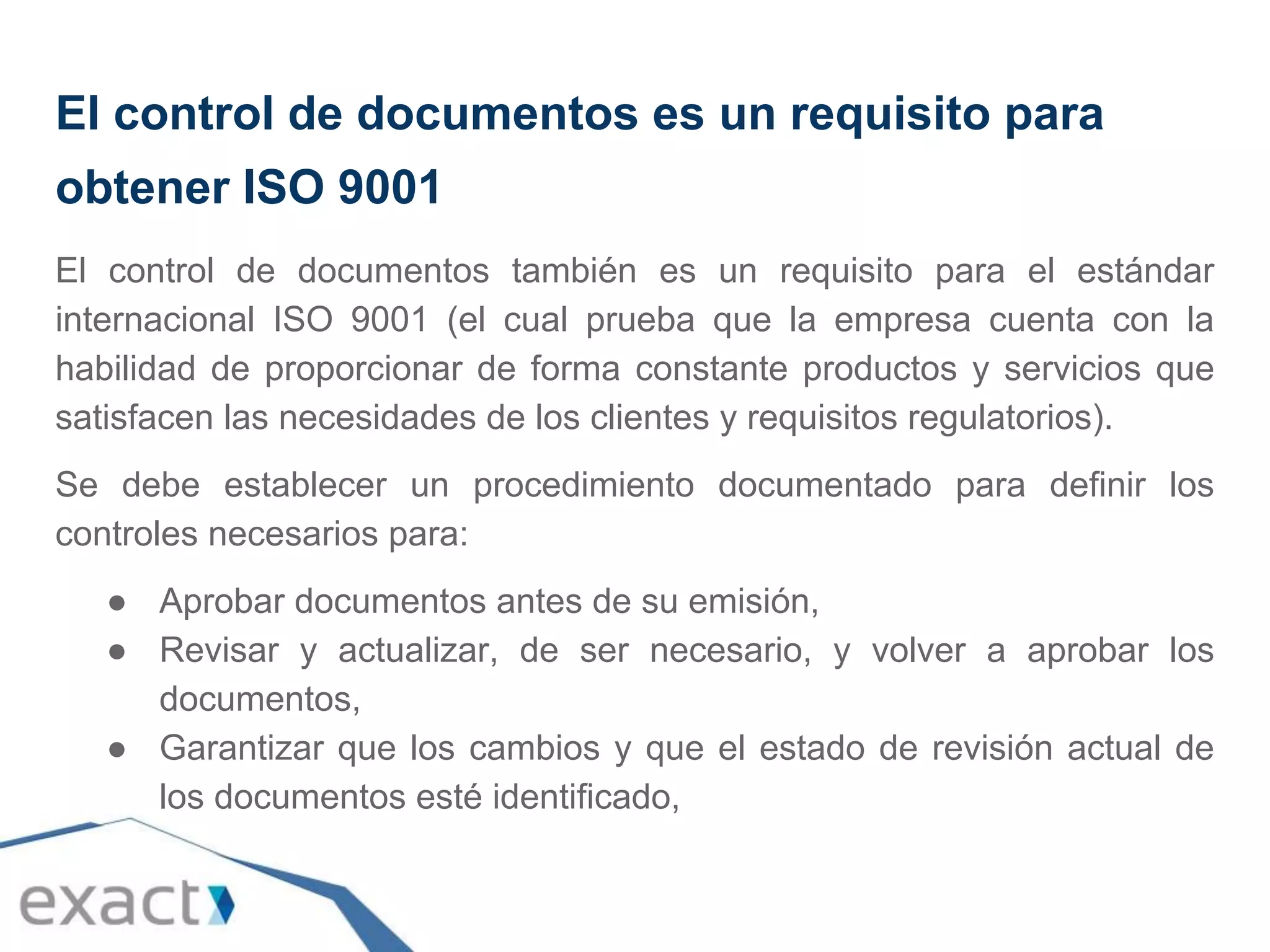¿Qué es el sistema de control de documentos? | PDF