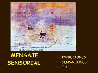 MENSAJE SENSORIAL   IMPRESIONES SENSACIONES  ETC... 