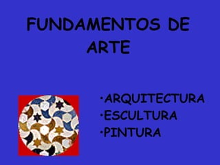 FUNDAMENTOS DE ARTE ARQUITECTURA ESCULTURA PINTURA 