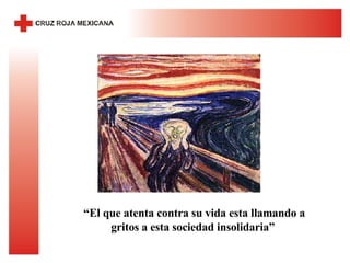 “ El que atenta contra su vida esta llamando a gritos a esta sociedad insolidaria”  