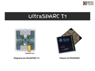 Shipset ULTRASPARC
Diagrama de UltraSPARC T1
UltraSPARC T1
 
