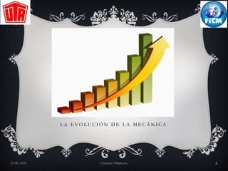 L A E V O L U C I Ó N D E L A M E C Á N I C A
23/06/2016 Christian Villafuerte 6
 