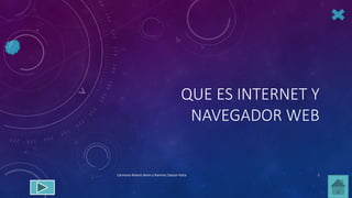 QUE ES INTERNET Y
NAVEGADOR WEB
Carmona Alvarez Kevin y Ramirez Salazar Katia 1
 