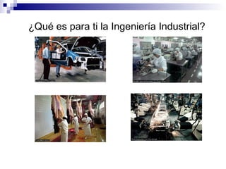 ¿Qué es para ti la Ingeniería Industrial?