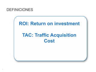 2DEFINICIONESROI: Return on investmentTAC: Traffic Acquisition Cost