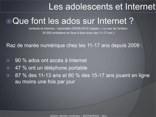 Réseaux sociaux : 78% internautes (10/2010)
