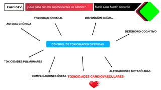 ¿Qué pasa con los supervivientes de cáncer? María Cruz Martín Soberón
CONTROL DE TOXICIDADES DIFERIDAS
ASTENIA CRÓNICA
TOX...