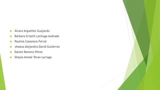  Álvaro Arguelles Guajardo
 Bárbara Erizeth Lechuga Andrade
 Paulina Casanova Ferral
 Jhoana Alejandra David Gutiérrez
 Daniel Romero Pérez
 Sheyla Aimeé Teran Larraga
 