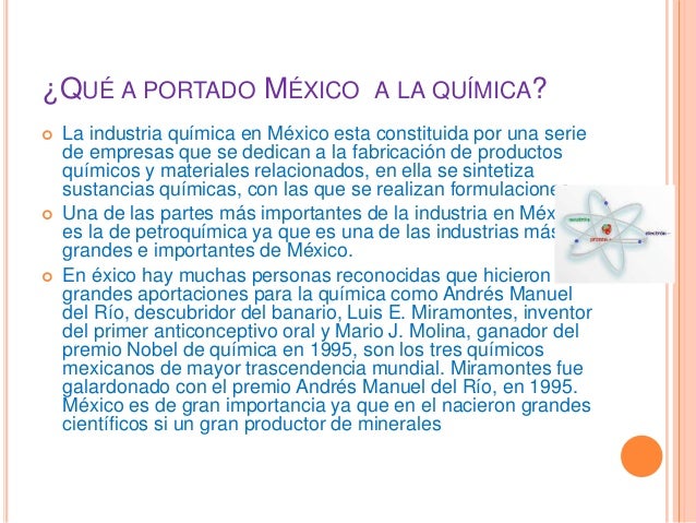 Que a aportado mexico a la quimica