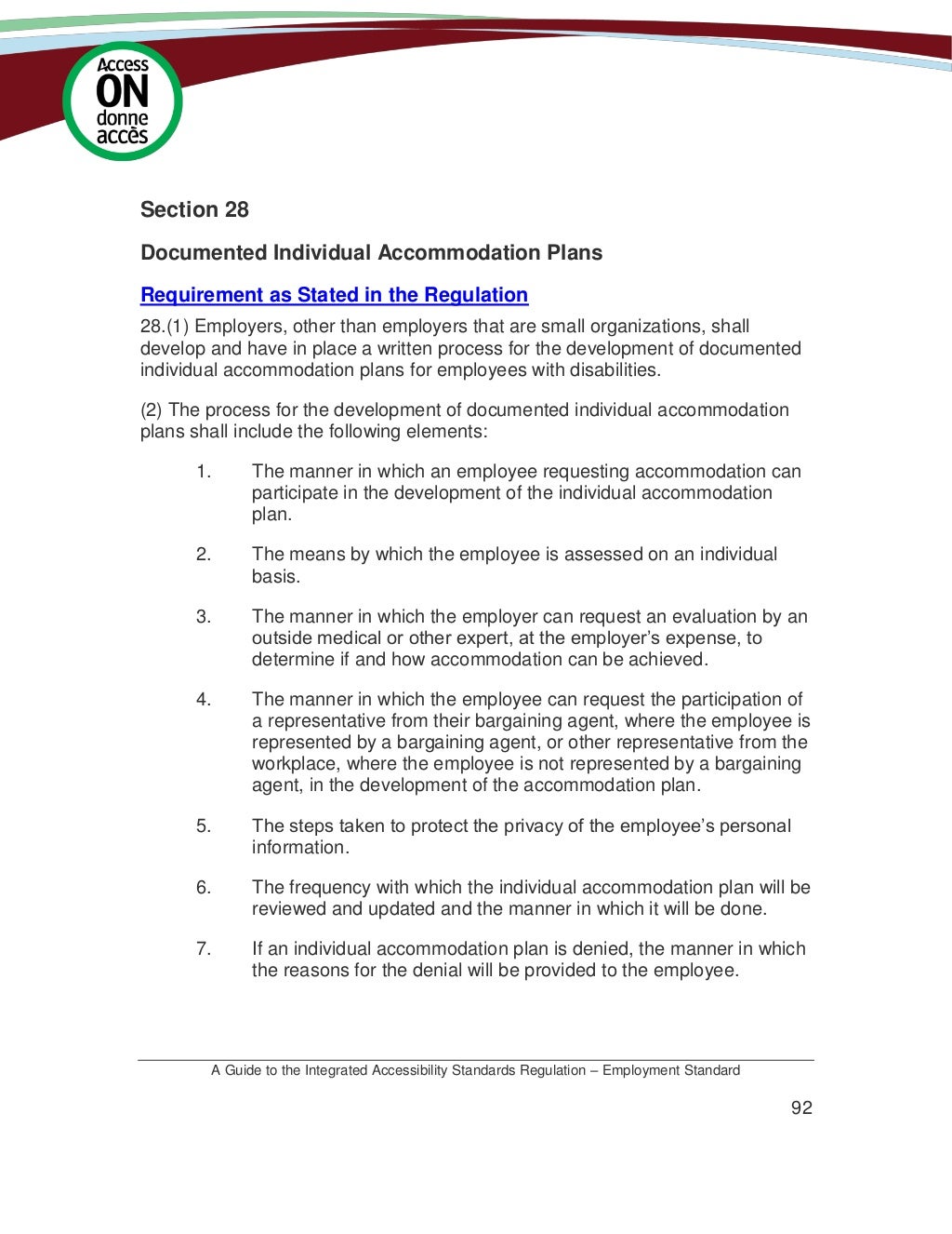 Ontario Integrated Accessibility Guidelines