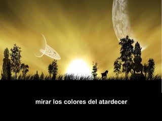mirar los colores del atardecer 