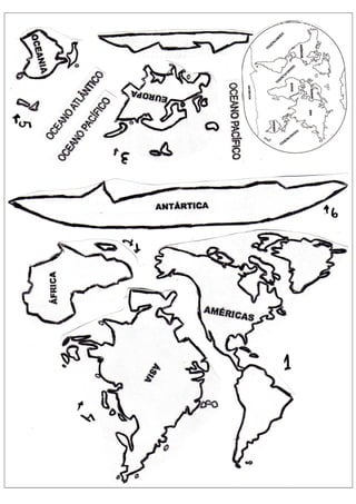 Quebra cabeça mapa do brasil e mapa dos continentes