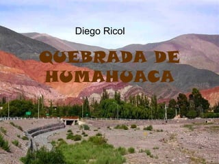Diego Ricol

QUEBRADA DE
HUMAHUACA
 